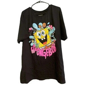 NICKELODEON BLACK TEE WITH SPONGE BOB SIZE 3XL